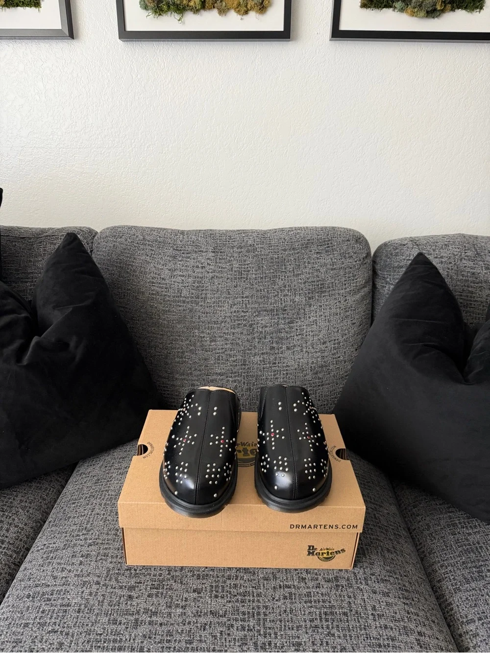 Dr Marten San Studded Leather Mules